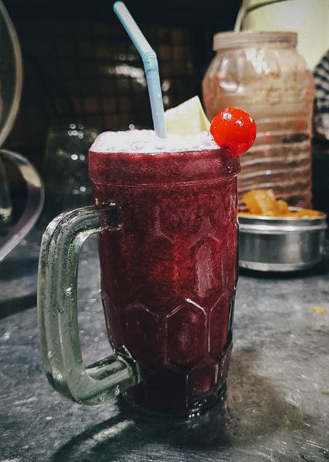 The best pomegranate lasse in the whole of Kolkata