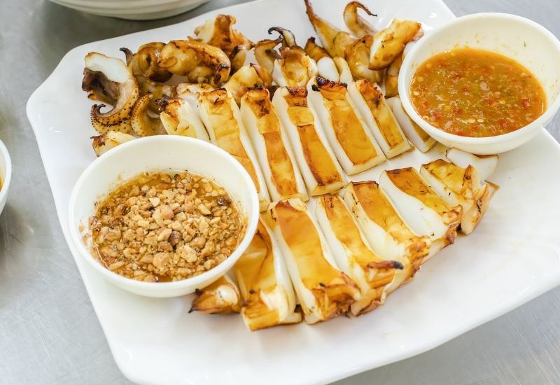 Thai seafood - grilled squif
